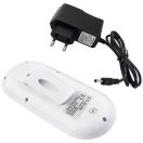 Elektromos körömcsiszoló gép, akkumulátoros, kijelzővel, hordozható, övcsipesszel, Blueque BQ-504, fehér