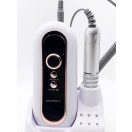 Elektromos körömcsiszoló gép, akkumulátoros, kijelzővel, hordozható, övcsipesszel, Blueque BQ-504, fehér