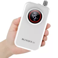   Elektromos körömcsiszoló gép, akkumulátoros, kijelzővel, hordozható, övcsipesszel, Blueque BQ-119, fehér