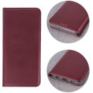 Apple iPhone 17, Oldalra nyíló tok, stand, Magnet Book, bordó