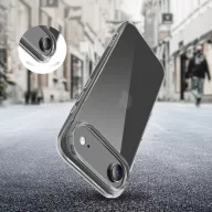   Apple iPhone Air (2025), Műanyag hátlap védőtok + szilikon keret, FlexAir Hybrid, átlátszó