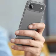   Apple iPhone Air (2025), Műanyag hátlap védőtok + szilikon keret, FlexAir Hybrid, átlátszó