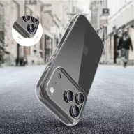   Apple iPhone 17 Pro, Műanyag hátlap védőtok + szilikon keret, FlexAir Hybrid, átlátszó