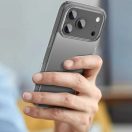 Apple iPhone 17 Pro, Műanyag hátlap védőtok + szilikon keret, FlexAir Hybrid, átlátszó