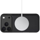 Apple iPhone 17 Pro Max, Oldalra nyíló tok, stand, mágnes csattal, kivehető tokkal, Magsafe töltővel kompatibilis, TP Wallett Magsafe, fekete