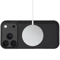   Apple iPhone 17 Pro Max, Oldalra nyíló tok, stand, mágnes csattal, kivehető tokkal, Magsafe töltővel kompatibilis, TP Wallett Magsafe, fekete