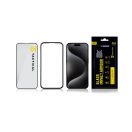 Apple iPhone 16 Pro / 17 / 17 Pro, Kijelzővédő fólia, ütésálló fólia (az íves részre is!), Tempered Glass (edzett üveg), Tactical Glass Impact Armour, fekete