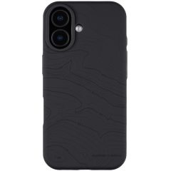   Apple iPhone 17, Szilikon tok, mikrofiber plüss belső, Magsafe kompatibilis, térkép minta, Tactical MagForce Beaver, sötétszürke