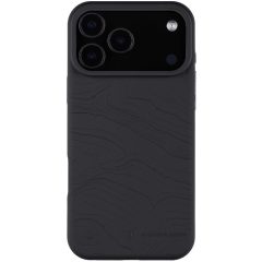   Apple iPhone 17 Pro Max, Szilikon tok, mikrofiber plüss belső, Magsafe kompatibilis, térkép minta, Tactical MagForce Beaver, sötétszürke