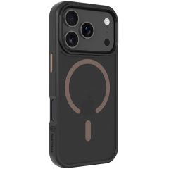   Apple iPhone 17 Pro, Műanyag hátlap védőtok + szilikon keret, közepesen ütésálló, Magsafe kompatibilis, Tactical MagForce Hyperstealth 2.0, áttetsző/fekete/barna