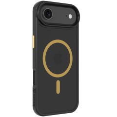   Apple iPhone Air (2025), Műanyag hátlap védőtok + szilikon keret, közepesen ütésálló, Magsafe kompatibilis, Tactical MagForce Hyperstealth 2.0, áttetsző/fekete/sárga