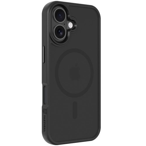 Apple iPhone 17, Műanyag hátlap védőtok + szilikon keret, közepesen ütésálló, Magsafe kompatibilis, Tactical MagForce Hyperstealth, áttetsző/szürke