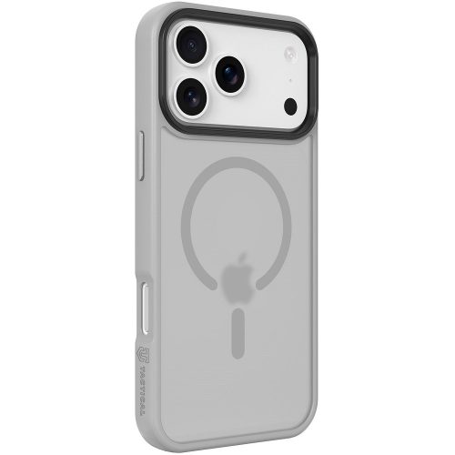 Apple iPhone 17 Pro Max, Műanyag hátlap védőtok + szilikon keret, közepesen ütésálló, Magsafe kompatibilis, Tactical MagForce Hyperstealth, áttetsző/világosszürke