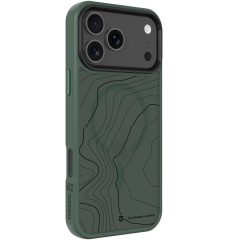   Apple iPhone 17 Pro Max, Műanyag hátlap védőtok + szilikon keret, közepesen ütésálló, Magsafe kompatibilis, térkép minta, Tactical MagForce Hyperstealth Sika, áttetsző/zöld