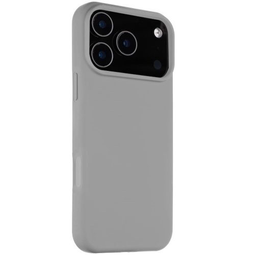Apple iPhone 17 Pro Max, Szilikon tok, mikrofiber plüss belső, Magsafe kompatibilis, Tactical MagForce Velvet Smoothie, világosszürke