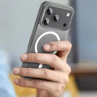   Apple iPhone 17 Pro, Műanyag hátlap védőtok + szilikon keret, Magsafe töltővel kompatibilis, FlexAir Hybrid Magsafe, átlátszó