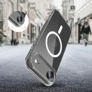 Apple iPhone Air (2025), Műanyag hátlap védőtok + szilikon keret, Magsafe töltővel kompatibilis, FlexAir Hybrid Magsafe, átlátszó