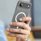 Apple iPhone Air (2025), Műanyag hátlap védőtok + szilikon keret, Magsafe töltővel kompatibilis, FlexAir Hybrid Magsafe, átlátszó