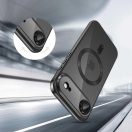 Apple iPhone 17 Pro Max, Műanyag hátlap védőtok + szilikon keret, közepesen ütésálló, Magsafe töltővel kompatibilis, fényes keret, Magflex Magsafe, átlátszó/fekete