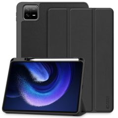   Xiaomi Pad 6 (11.0) / Pad 6 Pro (11.0), mappa tok, közepesen ütésálló, érintőceruza tartó, érintőceruza nélkül, Trifold, TP SC Pen Holder, fekete