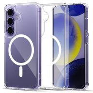   Samsung Galaxy S25 SM-S931, Műanyag hátlap védőtok + szilikon keret, Magsafe töltővel kompatibilis, FlexAir Hybrid Magsafe, átlátszó