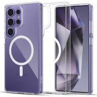   Samsung Galaxy S25 Ultra SM-S938, Műanyag hátlap védőtok + szilikon keret, Magsafe töltővel kompatibilis, FlexAir Hybrid Magsafe, átlátszó