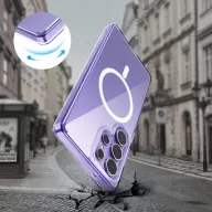   Samsung Galaxy S25 Ultra SM-S938, Műanyag hátlap védőtok + szilikon keret, Magsafe töltővel kompatibilis, FlexAir Hybrid Magsafe, átlátszó