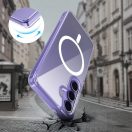 Samsung Galaxy A17 4G / A17 5G SM-A175F / A176B, Műanyag hátlap védőtok + szilikon keret, Magsafe töltővel kompatibilis, FlexAir Hybrid Magsafe, átlátszó