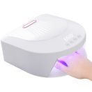 Műkörmös UV lámpa, 48 LED-es, 192W, akkumulátoros, érintés vezérlés, külső akkumulátor funkció, Blueque BQ-V18, fehér