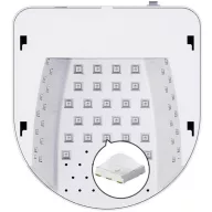   Műkörmös UV lámpa, 48 LED-es, 192W, akkumulátoros, érintés vezérlés, külső akkumulátor funkció, Blueque BQ-V18, fehér