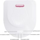 Műkörmös UV lámpa, 48 LED-es, 192W, akkumulátoros, érintés vezérlés, külső akkumulátor funkció, Blueque BQ-V18, fehér