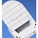 Műkörmös UV lámpa, 48 LED-es, 192W, akkumulátoros, érintés vezérlés, külső akkumulátor funkció, Blueque BQ-V18, fehér