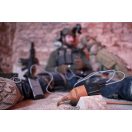 Hálózati töltő adapter, 20W, USB aljzat, USB Type-C aljzat, gyorstöltés, PD, QC 3.0, Tactical Base Plug Dual, fekete