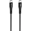 USB Type-C töltő- és adatkábel, USB Type-C, 100 cm, 5000 mA, 100W, törésgátlóval, gyorstöltés, PD, QC 4.0, Forcell F-Energy C347, fekete