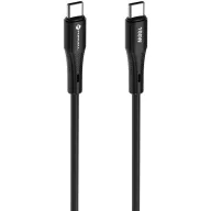   USB Type-C töltő- és adatkábel, USB Type-C, 100 cm, 5000 mA, 100W, törésgátlóval, gyorstöltés, PD, QC 4.0, Forcell F-Energy C347, fekete