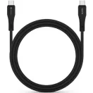 USB Type-C töltő- és adatkábel, USB Type-C, 100 cm, 5000 mA, 100W, törésgátlóval, gyorstöltés, PD, QC 4.0, Forcell F-Energy C347, fekete