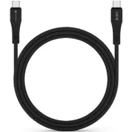   USB Type-C töltő- és adatkábel, USB Type-C, 100 cm, 5000 mA, 100W, törésgátlóval, gyorstöltés, PD, QC 4.0, Forcell F-Energy C347, fekete