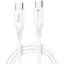 USB Type-C töltő- és adatkábel, USB Type-C, 100 cm, 5000 mA, 100W, törésgátlóval, gyorstöltés, PD, QC 4.0, Forcell F-Energy C347, fehér