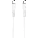USB Type-C töltő- és adatkábel, USB Type-C, 100 cm, 5000 mA, 100W, törésgátlóval, gyorstöltés, PD, QC 4.0, Forcell F-Energy C347, fehér