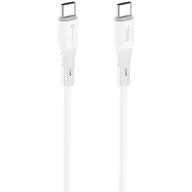   USB Type-C töltő- és adatkábel, USB Type-C, 100 cm, 5000 mA, 100W, törésgátlóval, gyorstöltés, PD, QC 4.0, Forcell F-Energy C347, fehér