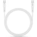 USB Type-C töltő- és adatkábel, USB Type-C, 100 cm, 5000 mA, 100W, törésgátlóval, gyorstöltés, PD, QC 4.0, Forcell F-Energy C347, fehér