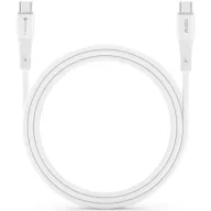   USB Type-C töltő- és adatkábel, USB Type-C, 100 cm, 5000 mA, 100W, törésgátlóval, gyorstöltés, PD, QC 4.0, Forcell F-Energy C347, fehér