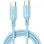 USB Type-C töltő- és adatkábel, USB Type-C, 100 cm, 5000 mA, 100W, törésgátlóval, gyorstöltés, PD, QC 4.0, Forcell F-Energy C347, kék