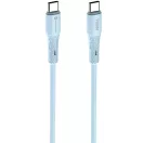 USB Type-C töltő- és adatkábel, USB Type-C, 100 cm, 5000 mA, 100W, törésgátlóval, gyorstöltés, PD, QC 4.0, Forcell F-Energy C347, kék