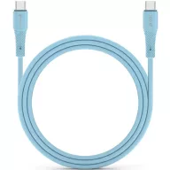   USB Type-C töltő- és adatkábel, USB Type-C, 100 cm, 5000 mA, 100W, törésgátlóval, gyorstöltés, PD, QC 4.0, Forcell F-Energy C347, kék