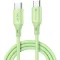 USB Type-C töltő- és adatkábel, USB Type-C, 100 cm, 5000 mA, 100W, törésgátlóval, gyorstöltés, PD, QC 4.0, Forcell F-Energy C347, zöld