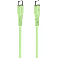   USB Type-C töltő- és adatkábel, USB Type-C, 100 cm, 5000 mA, 100W, törésgátlóval, gyorstöltés, PD, QC 4.0, Forcell F-Energy C347, zöld