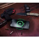 Univerzális vezeték nélküli töltő, Qi Wireless, gyorstöltés, LED - es, 15W, Tactical Base Plug, fekete