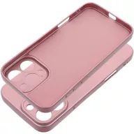   Apple iPhone 16e / 17e, Szilikon tok, mikrofiber plüss belső, csillogó hátlap, Metallic Case, rózsaszín