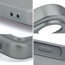 Samsung Galaxy A17 4G / A17 5G SM-A175F / A176B, Szilikon tok, mikrofiber plüss belső, csillogó hátlap, Metallic Case, szürke